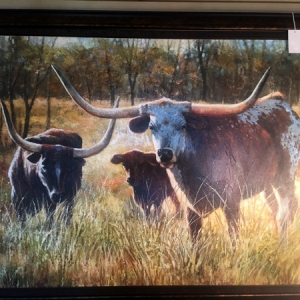 Texas-Long-Horn-Cow-Painting